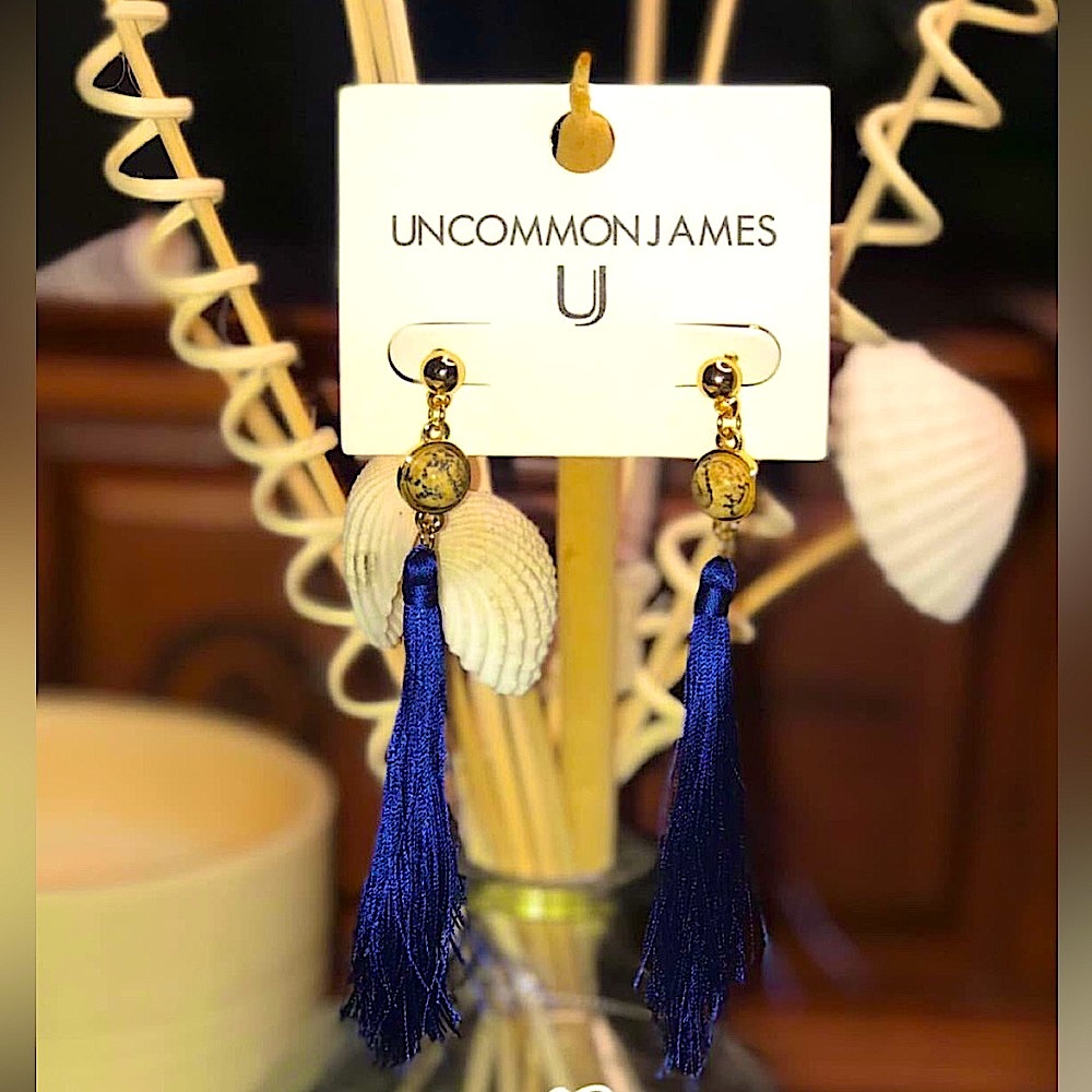 🆕🌿💙UNCOMMON JAMES: BLUE Strawberry Fields Earrings